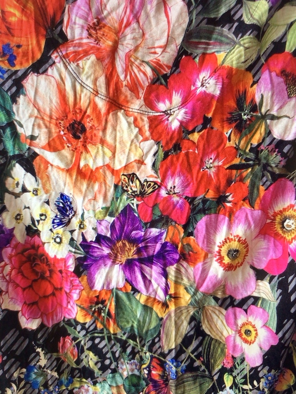 Johnny Was Multicolor Floral V-Neck Long Sleeve Top - Picture 6 of 10